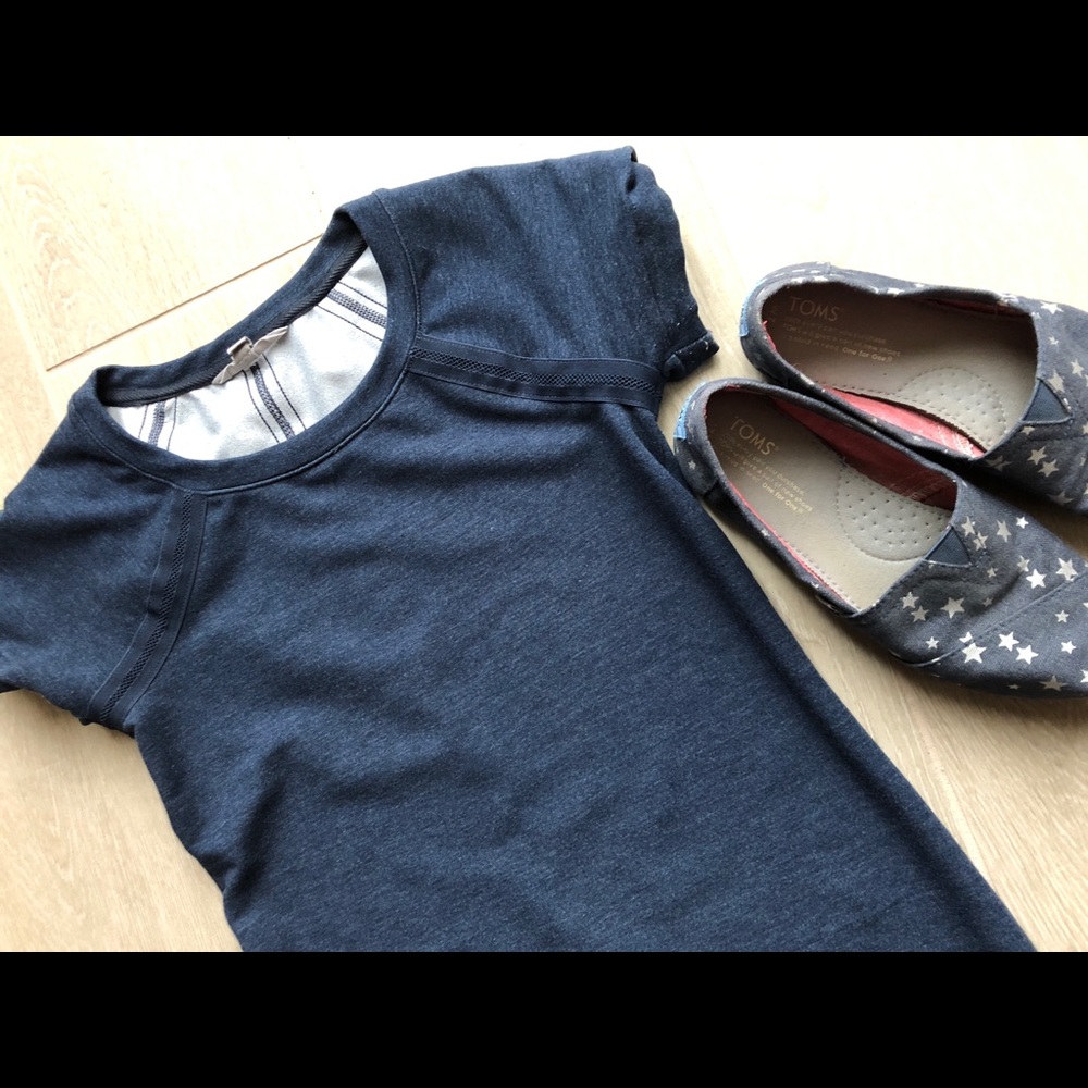 Athleta Navy Sweatshirt Dress XXS